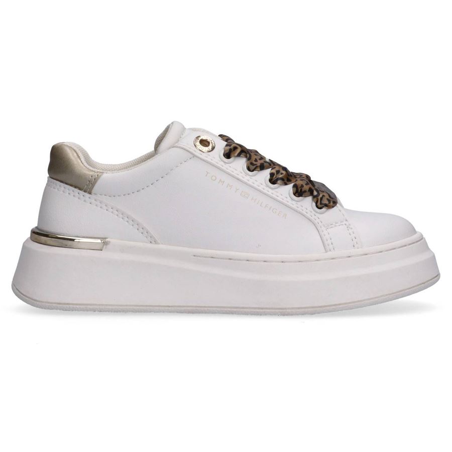 Sneakers lacci con stampa animalier e fondo platform Tommy Hilfiger | T3A9342551355X024